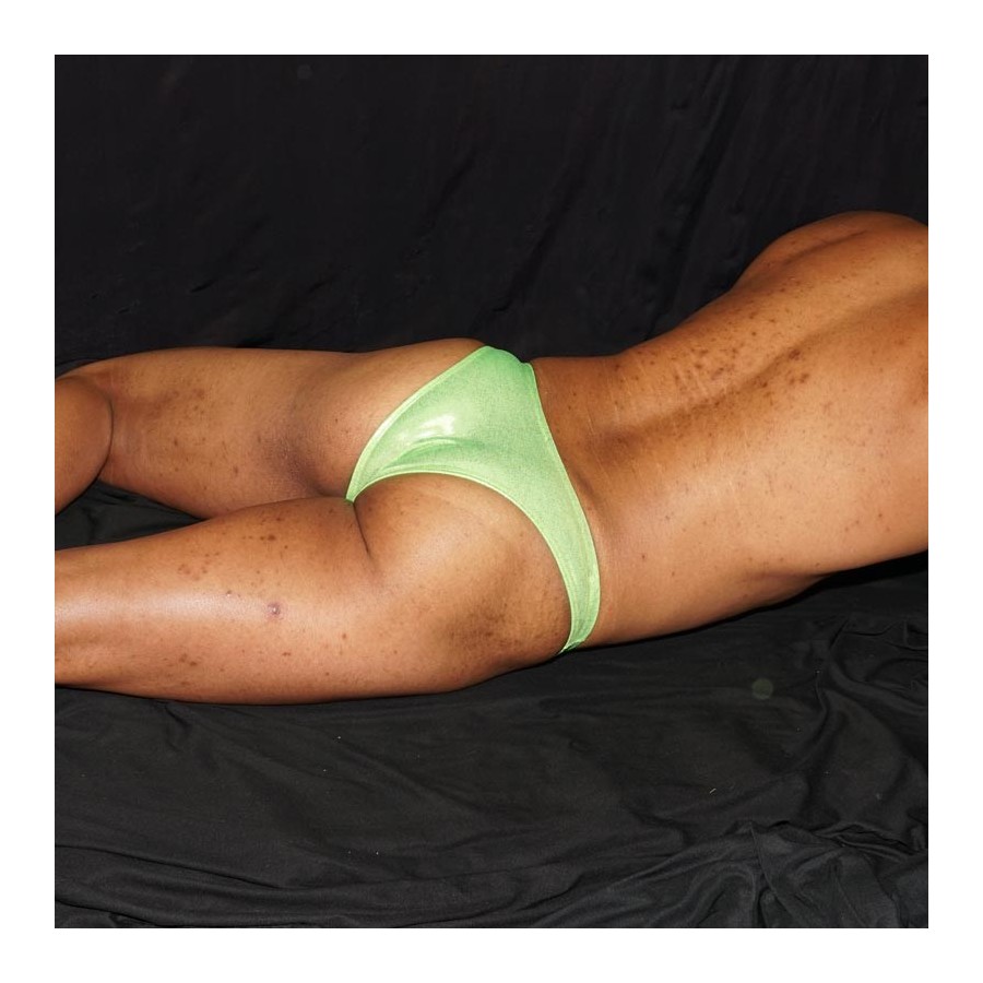 Micro Slip de trasero pequeño para mostrar gluteos color verde fluor brillante