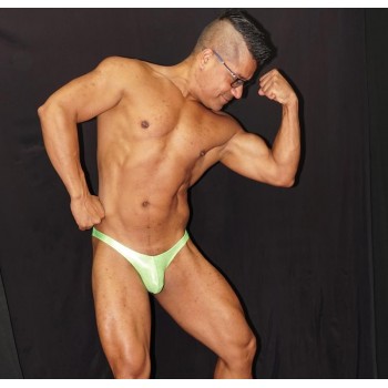 Micro Slip de trasero pequeño para mostrar gluteos color verde fluor brillante