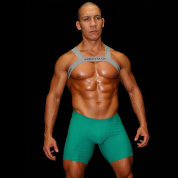 venta en linea de arnés corporal para el pecho, lencería masculina, ropa de club nocturno, color Gris marca Arroyman