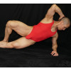 Venta en linea de Body  Sutien Rojo, para que no se marque bajo tu jeans, vista acostado de frente
