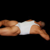 Venta en linea de Body Sutien para Hombres de color Blanco., vista de espalda acostado.
