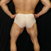 Venta en linea de Boxer marcador de paquete y culo, tela sedosa color Crema