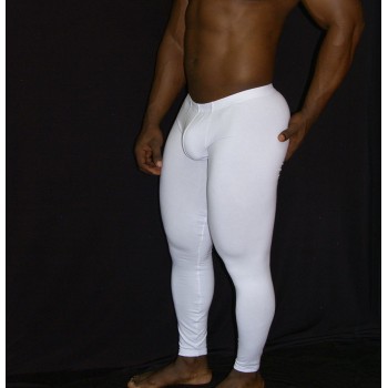 calza larga spandex hombre blanca