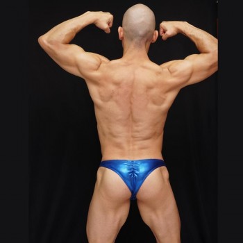 zunga fisicoculturismo hombre brillo azul